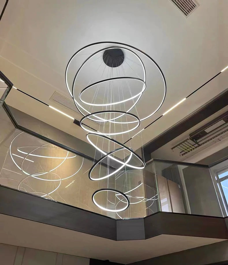 Modern home decor led lights pendant light lamps forstaircase Chandeliers for living room hanging light indoor lighting