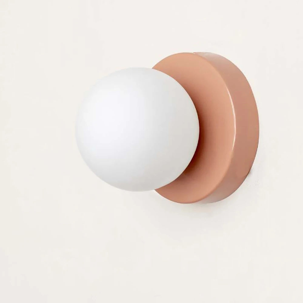 Nordic LED Glass Wall Lamp Minimalist G9 Base Orb Sconce For Bedroom Study Hallway Staircase Aisle Entrance Lighting Fixtures