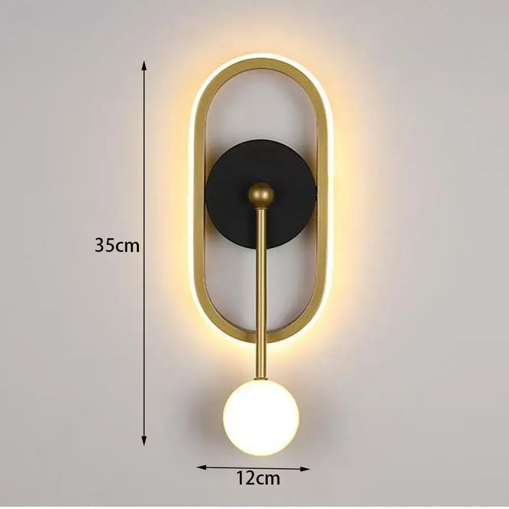 LED wall lamp, bedroom bedside lamp, new internet famous living room TV background wall lamp, simple and modern hallway staircas