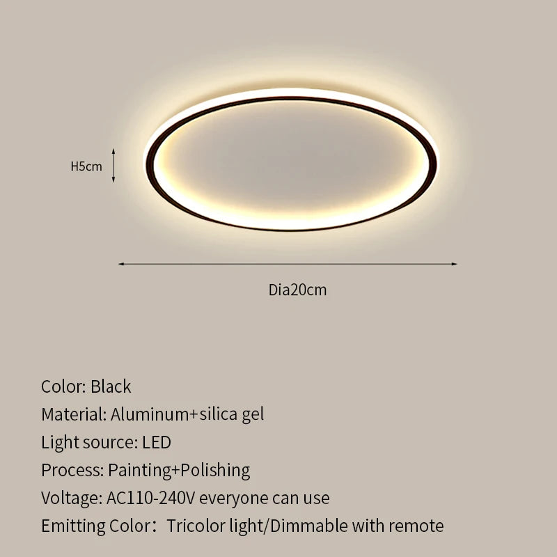 Modern Ultrathin LED Ceiling Lamp For Living Room Bedroom Aisle Study Room Balcony Light Home Decor Lighting Chandelier Fixture
