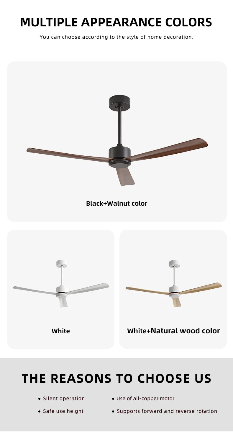 50 Inch Inverter Ceiling Fan: 6 - Speed Remote, Silent, Energy - Saving for Living & Dining Rooms, Boasting Sleek Modern Design
