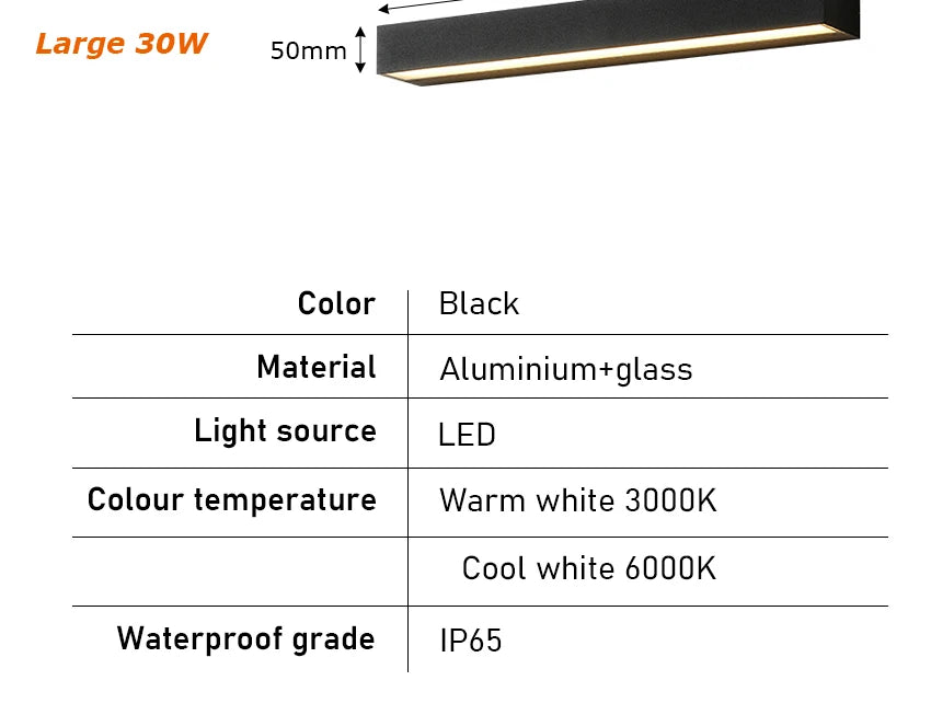 Outdoor waterproof IP65 LED wall lights, door headlights, balcony, courtyard, exterior wall lights, courtyard, outdoor gardening