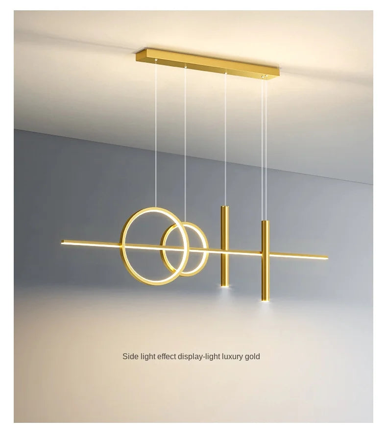 Restaurant Lights Nordic Chandeliers Light Luxury Minimalist Dining Room Tables Bar Counter Designers Minimalist Strip Lighting