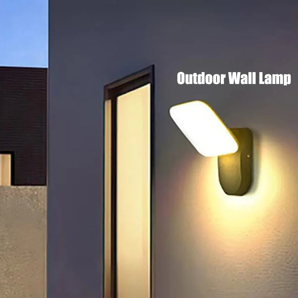 PIR Motion Sensor LED Outdoor Wall Lamp 12W IP65 Waterproof Aluminum Garden Porch Light Corridor Entrance Sconce Indoor Fixture