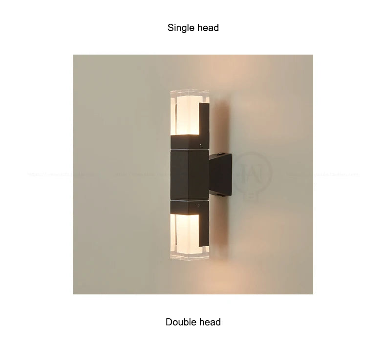 Aluminum PIR sensor outdoor wall lamp waterproof staircase hallway minimalist exterior wall lamp courtyard balcony wall lamp