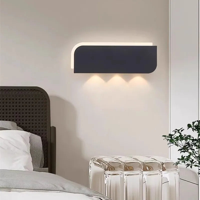 Nordic minimalist creative personality long strip wall lamp modern simple living room aisle bedroom bedside lamp background wall
