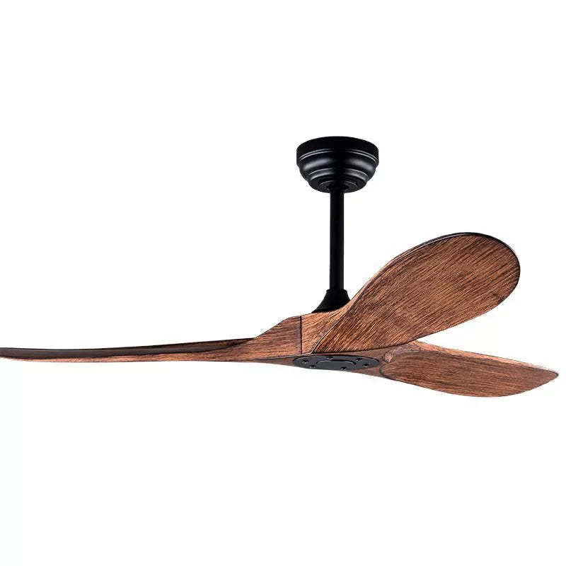 85-265V Solid Wood Bland 52 60 Inch Ceiling Fans with LED DC Motor Remote Control