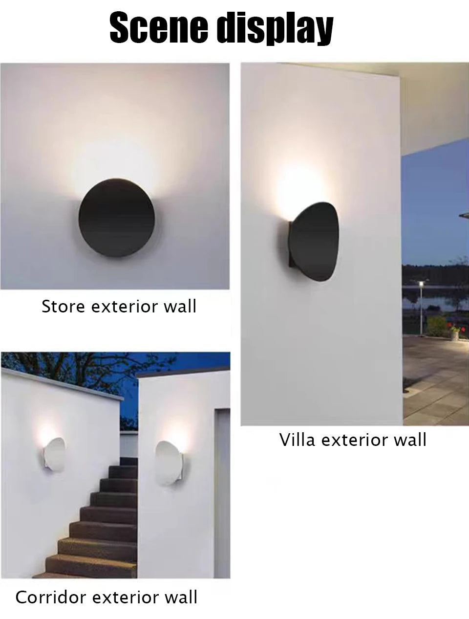 LED Outdoor Porch Wall Sconce Aluminum Exterior Wall Lighting Fixtures Waterproof Lamp for House Patio Doorway Garage Decoration