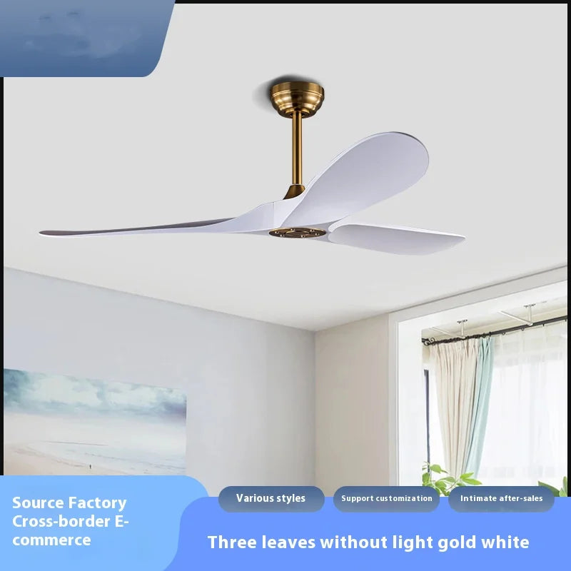 85-265V Solid Wood Bland 52 60 Inch Ceiling Fans with LED DC Motor Remote Control