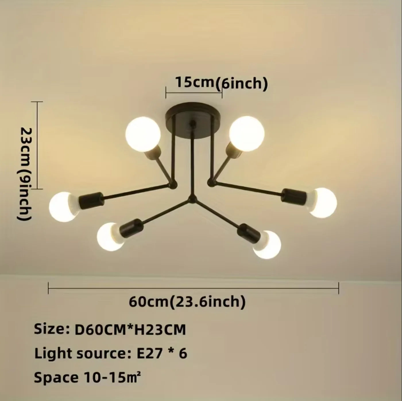 Modern Led Spider Ceiling Lighting Industrial Iron Black/Golden Nordic Minimalist Home Decoration Living Room Dining Room Ceilin