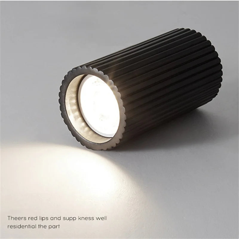 Minimalist Nordic Cylindrical Downlight Surface Mounted Resin Ceiling Lamp GU10 Grid Spotlight Corridor Living Room Home Decor