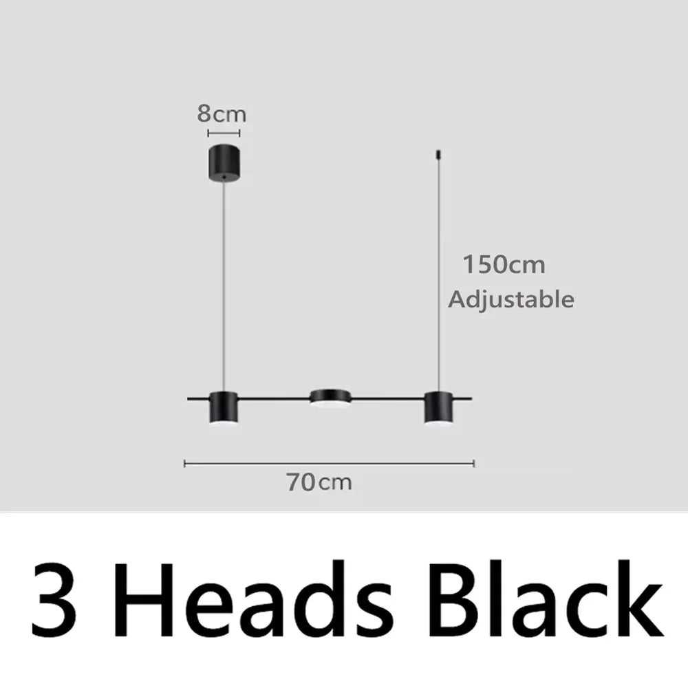 Modern LED Pendant Light Remote Dimming Indoor Lighting Art Ceiling Pendant Light Gold Long Strip Kitchen Restaurant Decoration