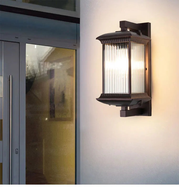 Outdoor Wall Lamp Metal Waterproof Outside Wall Lights AC90-260V Exterior Wall Lighting for Hotel Villa Big Porch Garden Gate