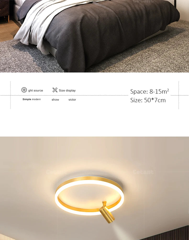 Modern LED Ceiling Lamp With Spotlight Chandelier For Bedroom Living Dining Room Aisle Home Decor Indoor Lighting Fixture Luster