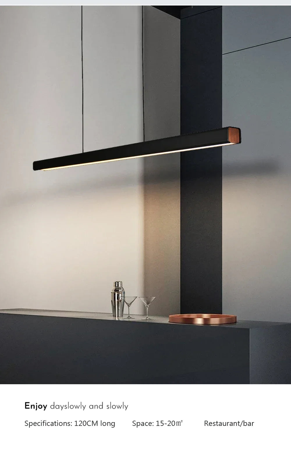 Modern LED Pendant Light For Living Dining Room Restaurant Office Long Simple Chandelier Home Deco Lighting Fixture Hanging Lamp