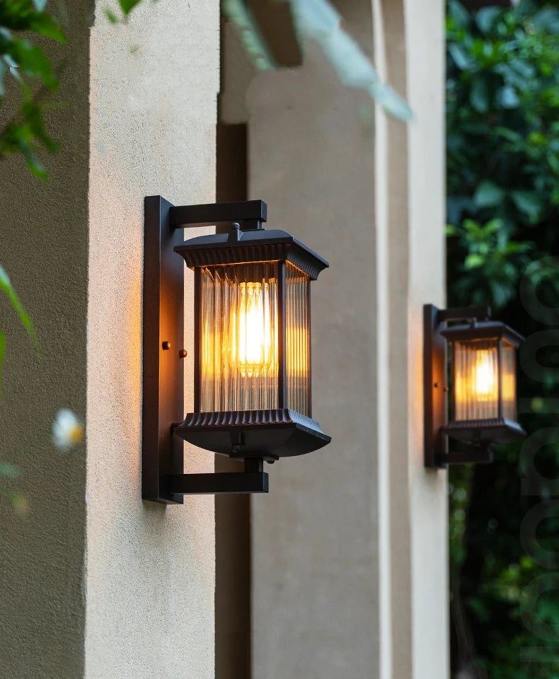 Outdoor Wall Lamp Metal Waterproof Outside Wall Lights AC90-260V Exterior Wall Lighting for Hotel Villa Big Porch Garden Gate
