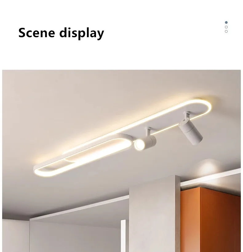 Track Spotlights No Main Lights Living Room Wall Lamp Long Hallway Light Cloakroom LED Ceiling Lights Spotlights For Dining Room