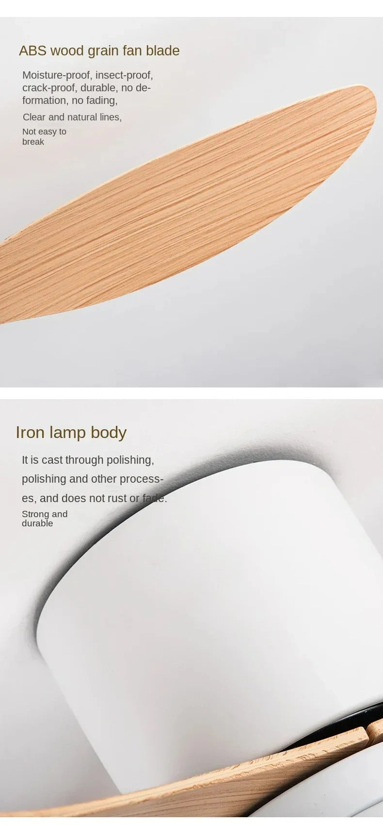 LED Light DC Motor Modern Ceiling Fan Kitchen Living Room Dining Room Household High Air Volume Remote Control Pendant Light