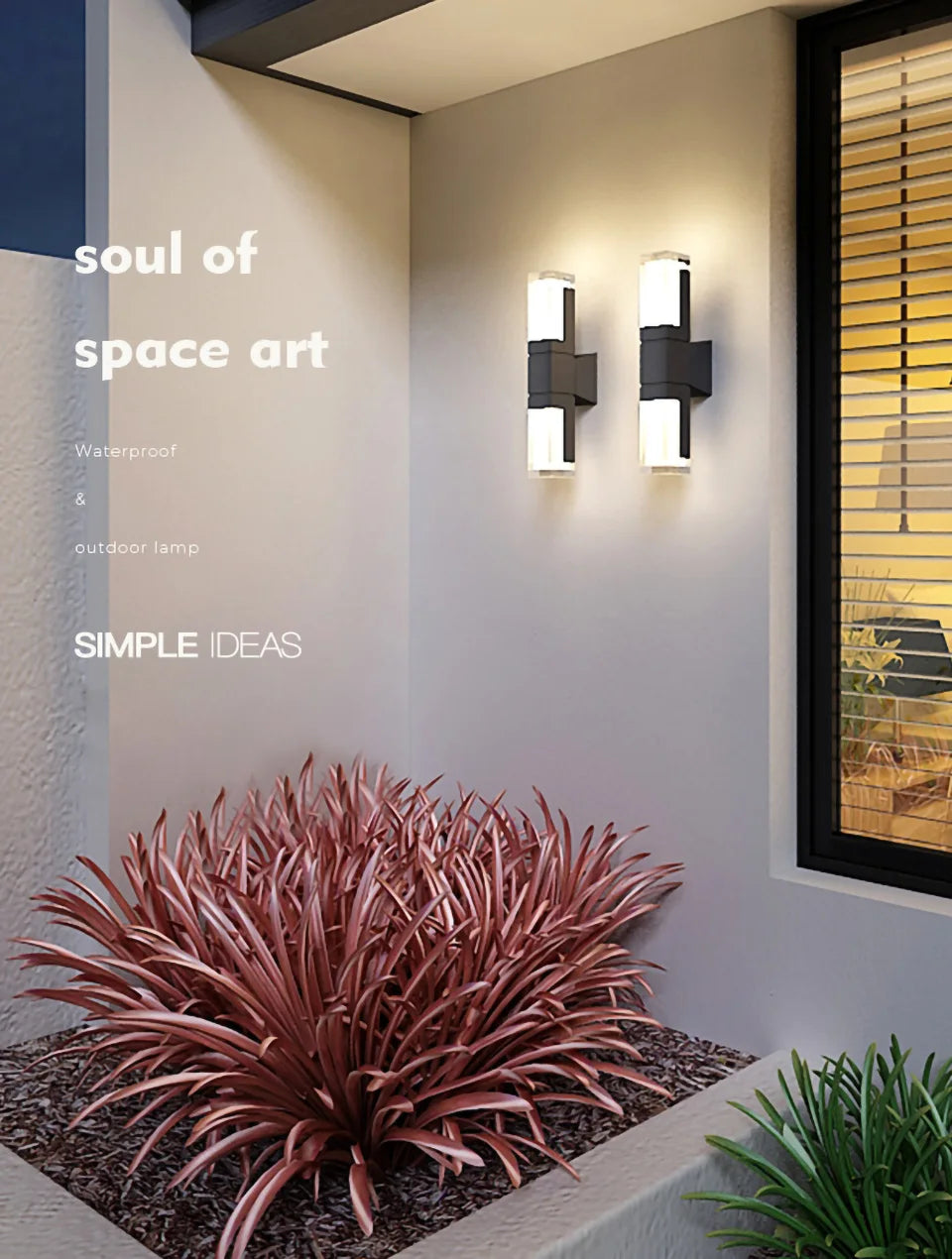 Outdoor IP65 waterproof lamp, garden villa gate, living room corridor, acrylic waterproof wall lamp,AC85-265V outdoor decoration