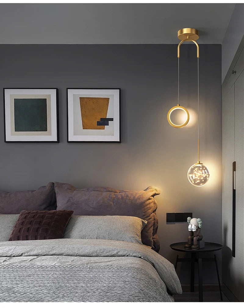 Nordic LED Pendant Light Indoor Lighting Fixture Living Bedroom Bedside Home Decoration Dining Table Hanging Lamps Pendant Lamp