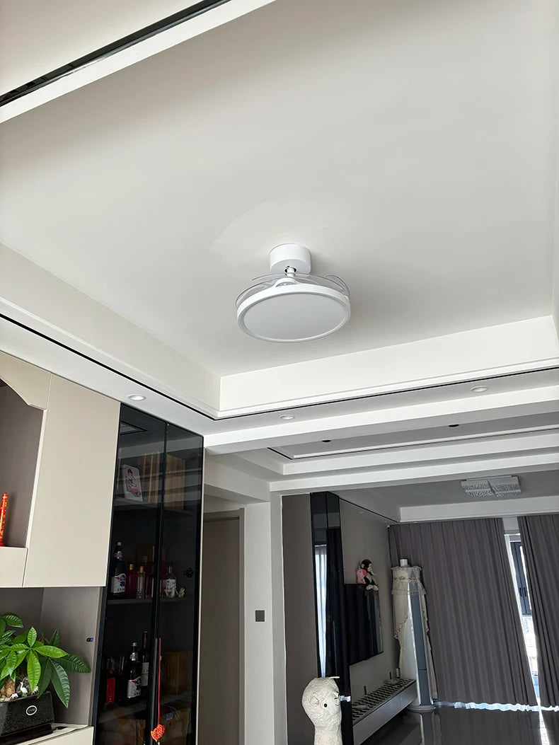Electric Fan Chandelier Led Ceiling Lamp Room Decoration Dining Table Living Home Silent Bedroom Circulator Fan Light Fixture