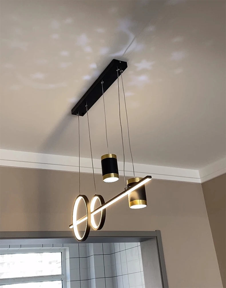 Modern Dining Room Pendant Light LED Smart Remote Control Dining Table Hanging Lamp Luxury Lustre Home Indoor Decor Chandelier
