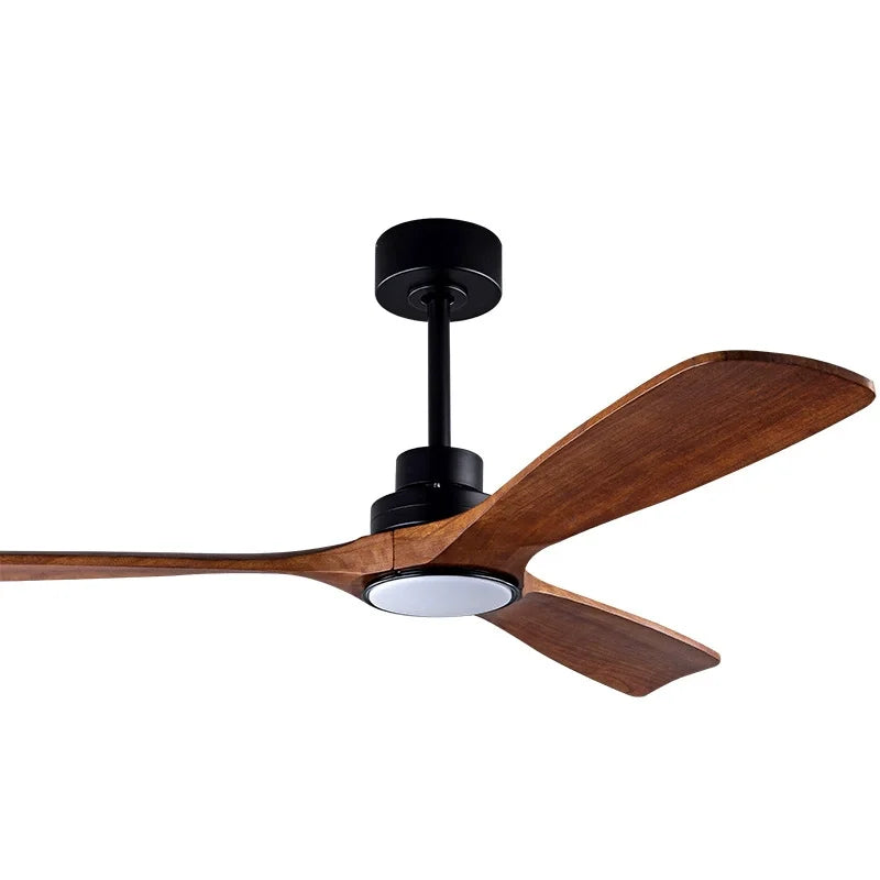42 52 60 inch Wood Ceiling Fan with Lights Remote Control Quiet DC Motor Ventiladores De Techofor Livingroom