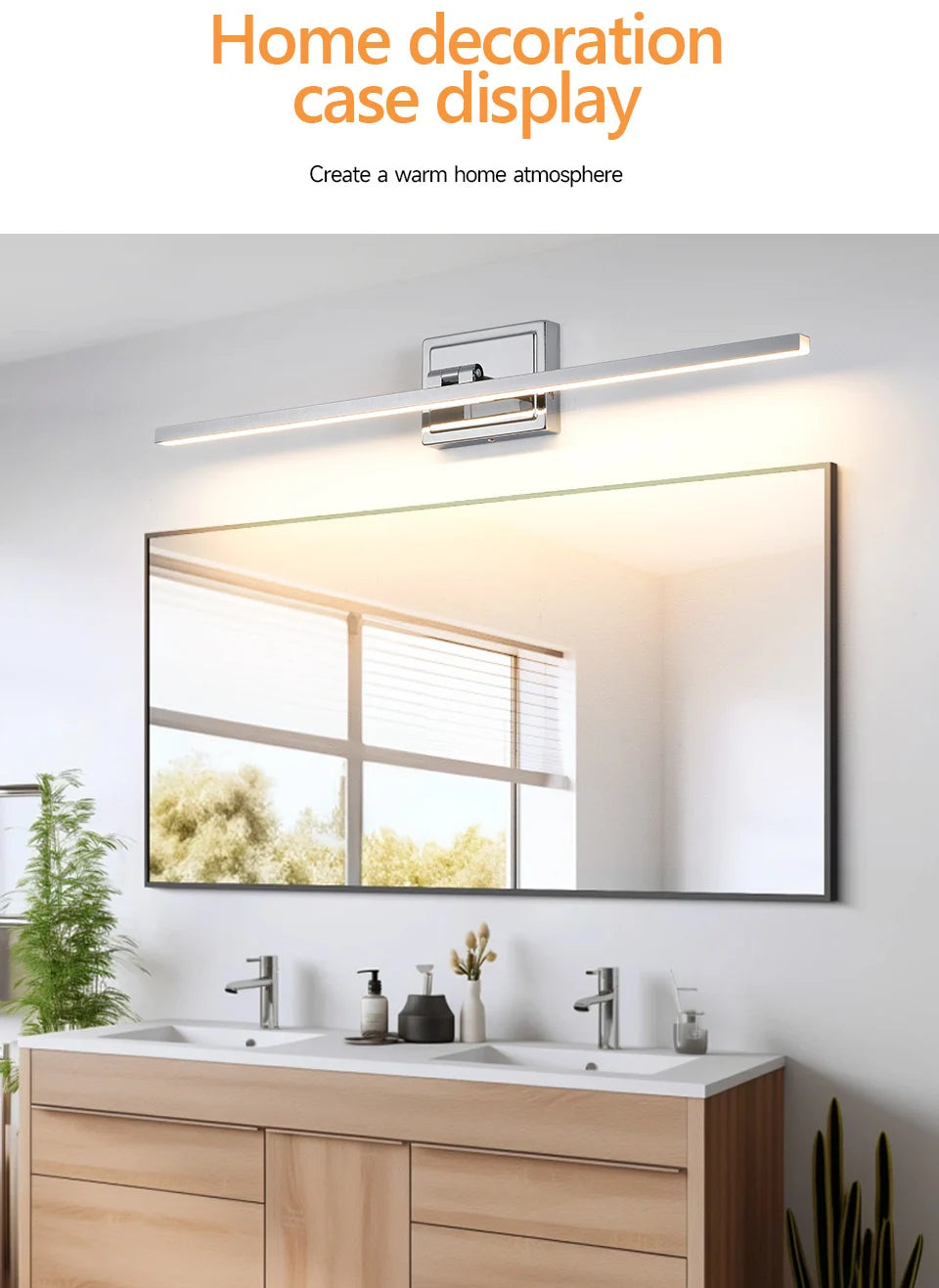 Modern Bathroom Vanity Light LED Dimmable 5CCT Bathroom Light Fixture 180° Rotatable for Over Mirror Bar Bathroom Restroom Decor