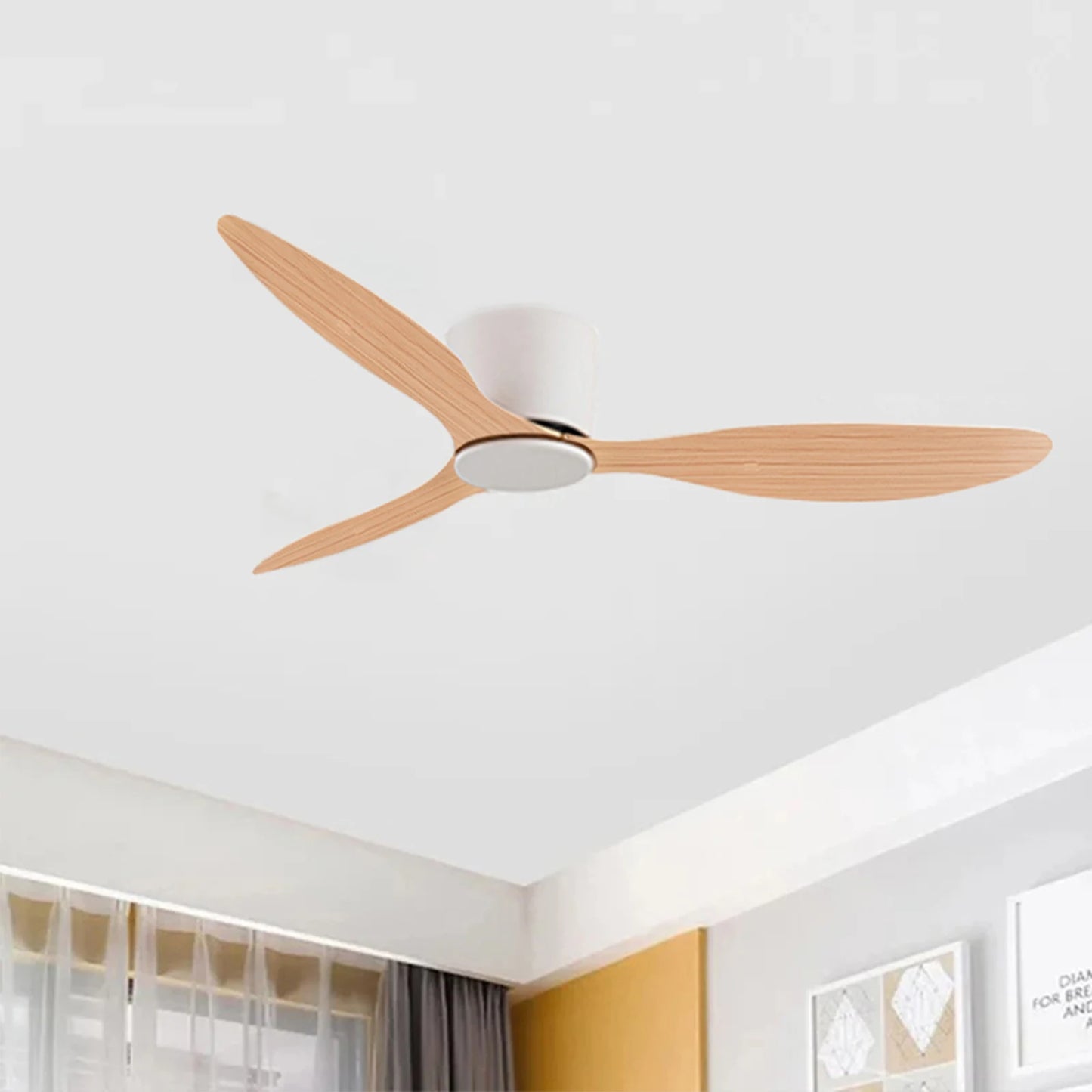 IRALAN-Ceiling Fans with Remote Control, Low Floor DC Motor, Simple Fan without Light, Home Fan Voltage 90-260V, 30W