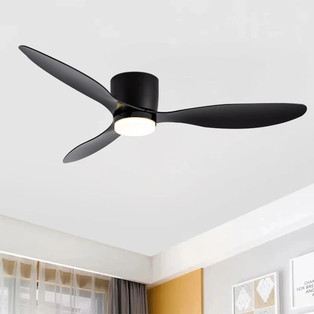 IRALAN Ceiling Fan With Light,42 Inch/52 Inch Low Profile Ceiling Fan with remote control,  For Indoor and Covered Outdoor