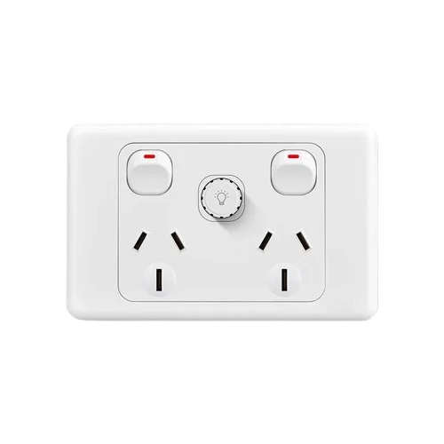 Australian Newzealand Standard Wall Socket Outlet SAA General Purpose Single Power Outlets And Light Switches Horizontal Mount