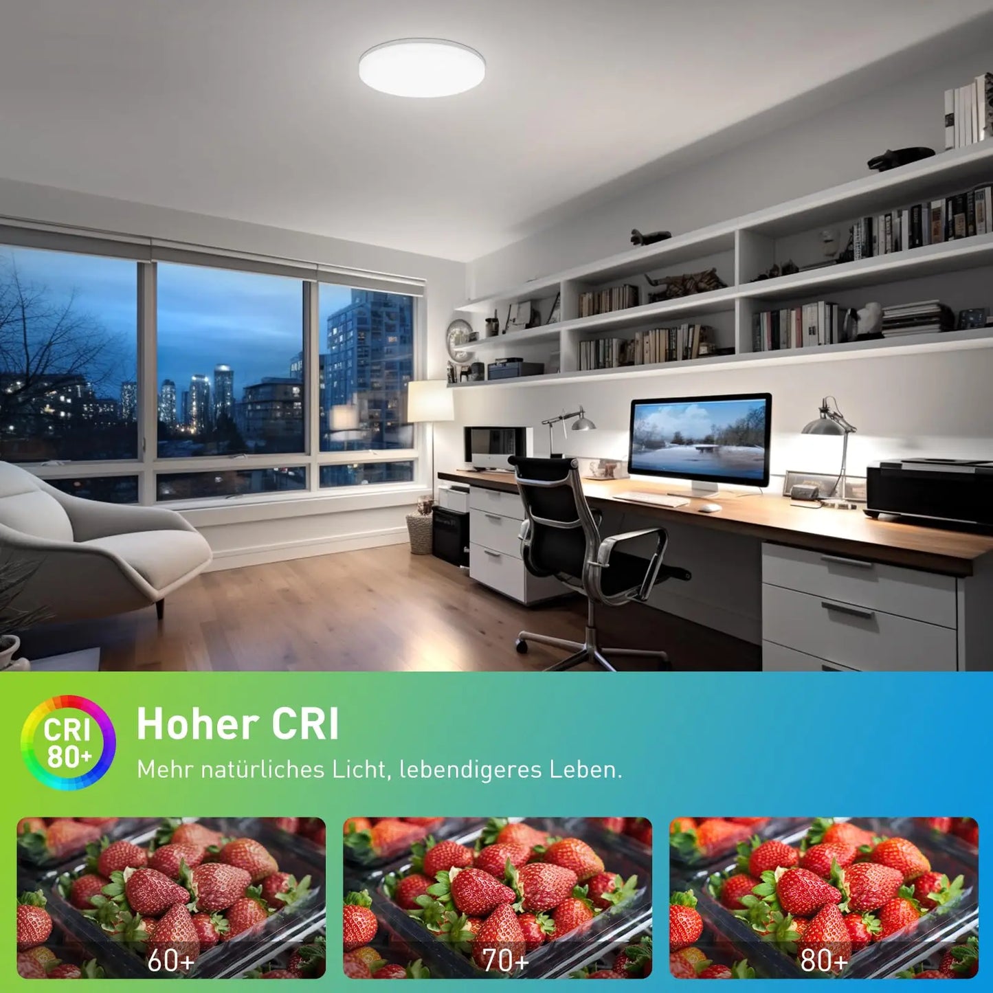 Modern round LED ceiling light neutral white cool white warm white 48W 36W 24W 18W bedroom corridor toilet lighting