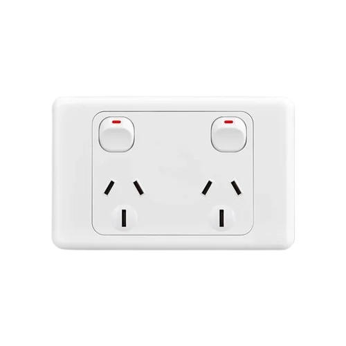 Australian Newzealand Standard Wall Socket Outlet SAA General Purpose Single Power Outlets And Light Switches Horizontal Mount