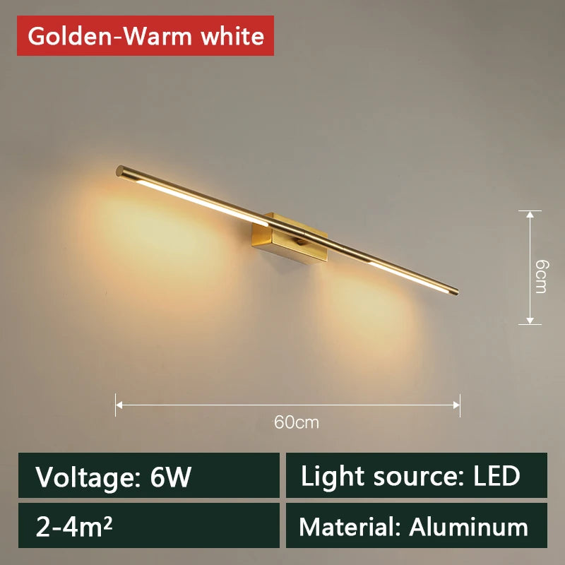 Modern LED Mirror Light 6W 8W Wall Mounted Fixture Corridor Bathroom Aisle Living Lighting Art Luminaire Wall Lamp AC90-260V