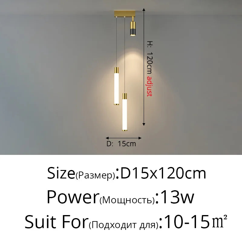 Modern Acrylic LED Chandelier Indoor Lighting For Bedroom Hallway Kitchen Living Room Bar With Spot Lamps Adjust Pendant Lights