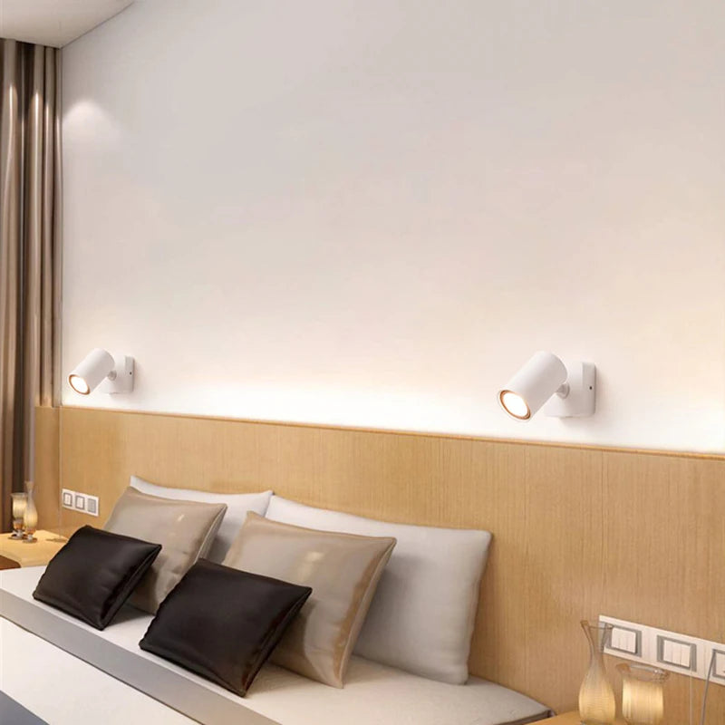7W GU10 Led Ceiling Wall Light Spot Lights Modern Style Folding Rotation Home Hotel Bedroom Bedside Living Room Wall Lamp