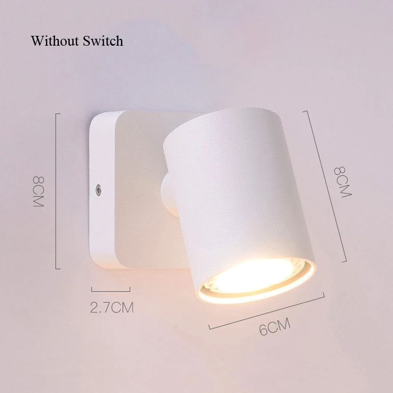 7W GU10 Led Ceiling Wall Light Spot Lights Modern Style Folding Rotation Home Hotel Bedroom Bedside Living Room Wall Lamp