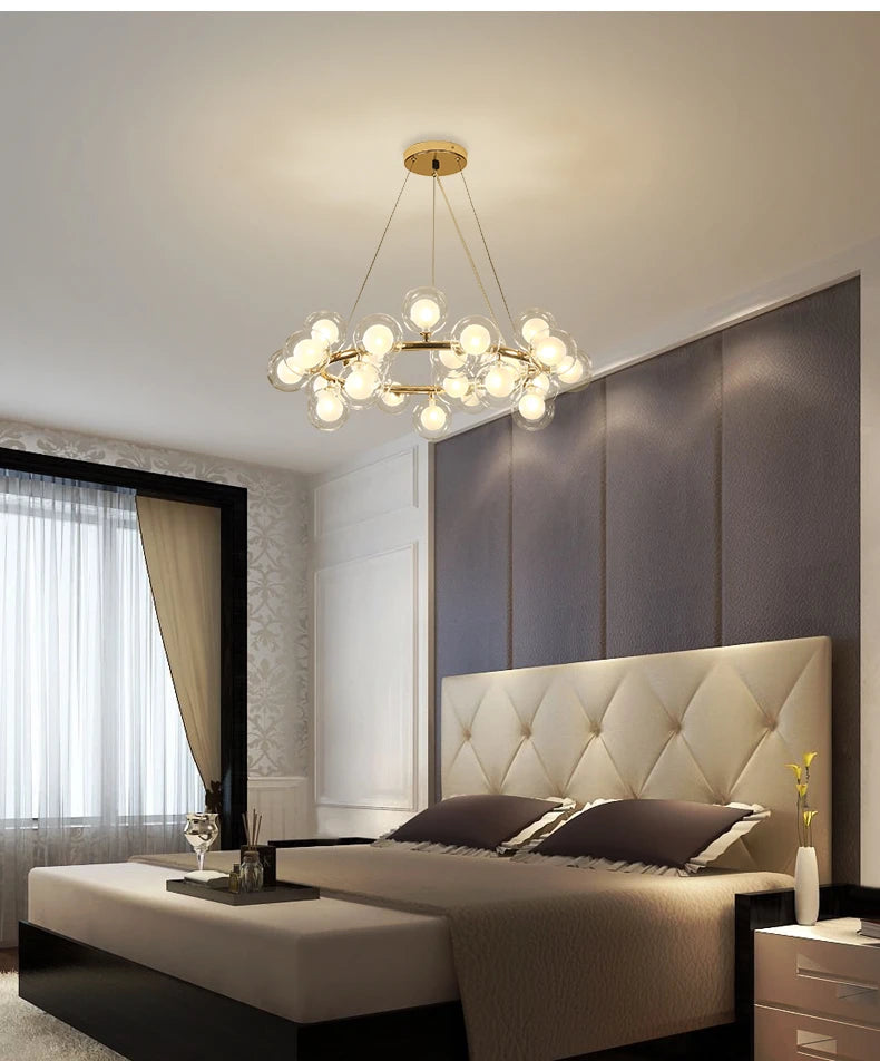 2024 LED Bubble Chandelier Lighting Pendant lamp for Living Dining Room Luminaire With G4 Led 110V-220V Winfordo （ NOT PLASTIC)