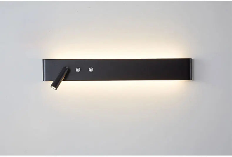Modern Wall Lamp With Switch For Room Bedroom Bedside Hotel Lighting Sconce Indoor black white Rotatable wall light decoration