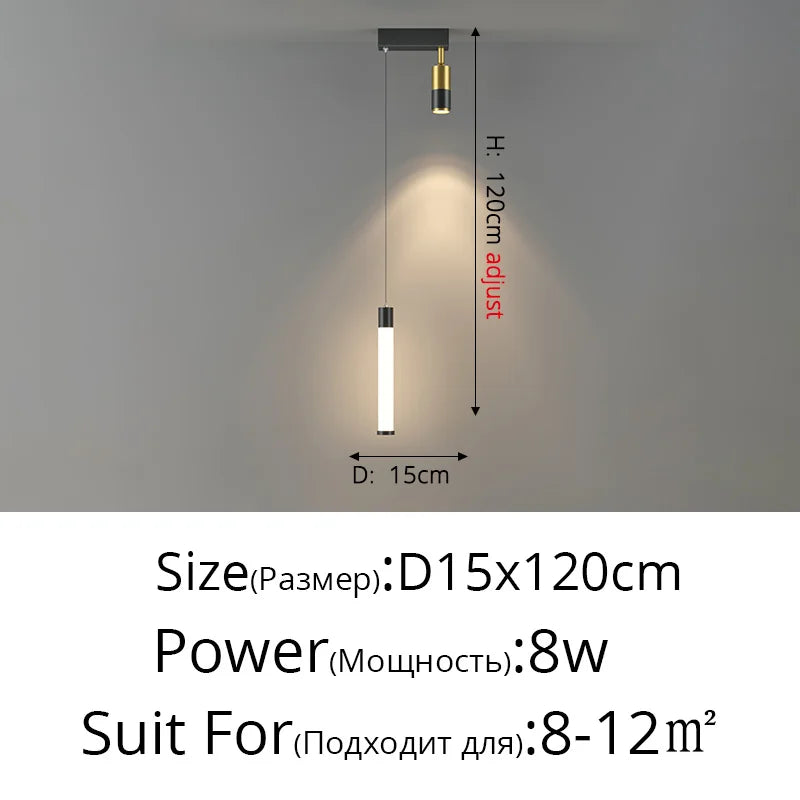 Modern Acrylic LED Chandelier Indoor Lighting For Bedroom Hallway Kitchen Living Room Bar With Spot Lamps Adjust Pendant Lights