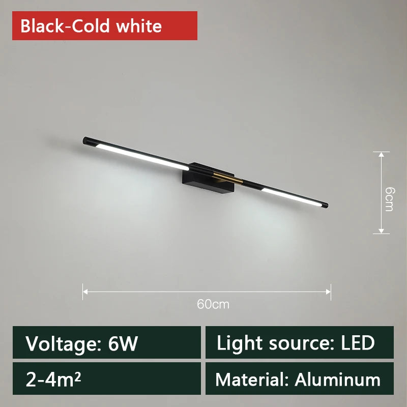 Modern LED Mirror Light 6W 8W Wall Mounted Fixture Corridor Bathroom Aisle Living Lighting Art Luminaire Wall Lamp AC90-260V