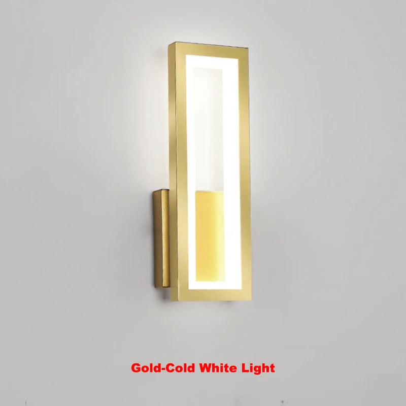 Modern Minimalist Wall Lamps Home Decor Living Room Bedroom Bedside 17w Ac96v-260v Led Sconce Black White Light Aisle Decoration