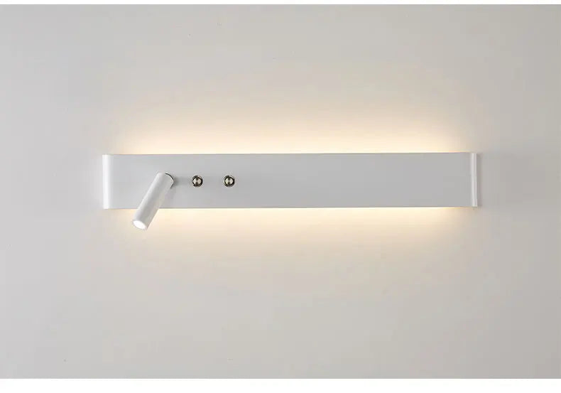 Modern Wall Lamp With Switch For Room Bedroom Bedside Hotel Lighting Sconce Indoor black white Rotatable wall light decoration