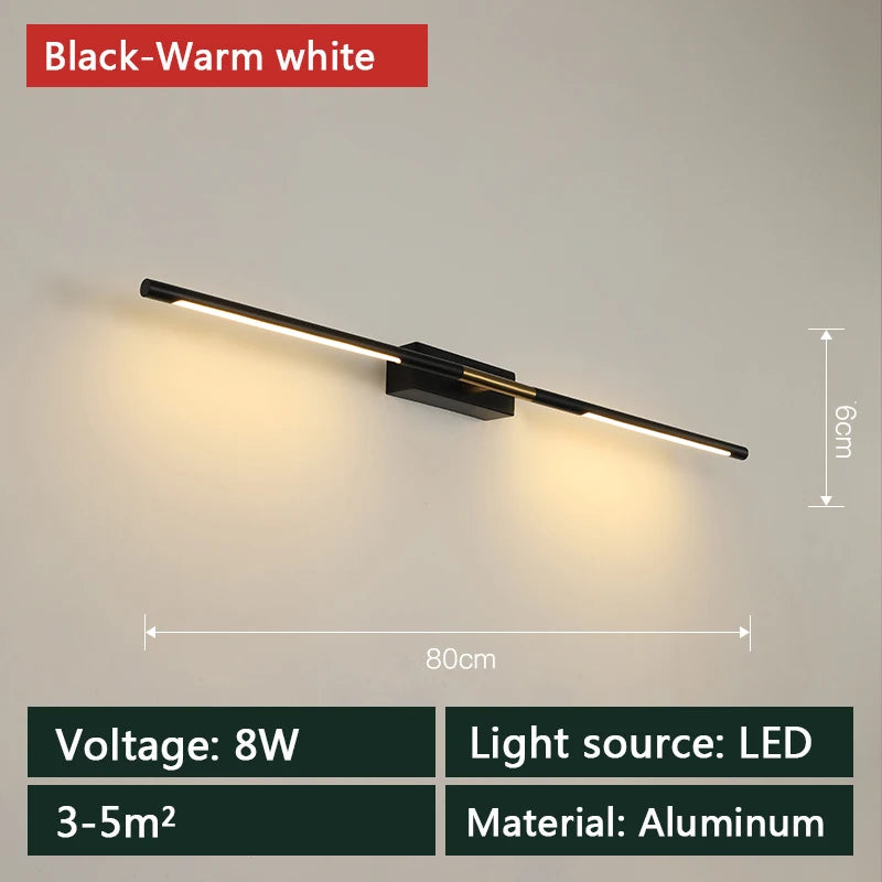 Modern LED Mirror Light 6W 8W Wall Mounted Fixture Corridor Bathroom Aisle Living Lighting Art Luminaire Wall Lamp AC90-260V