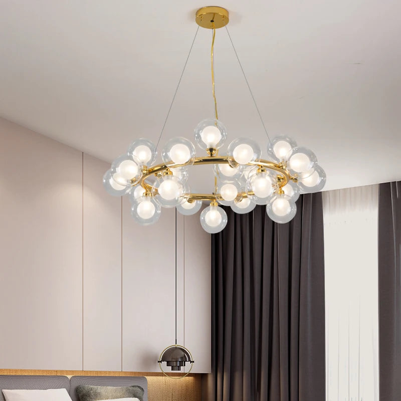 2024 LED Bubble Chandelier Lighting Pendant lamp for Living Dining Room Luminaire With G4 Led 110V-220V Winfordo （ NOT PLASTIC)