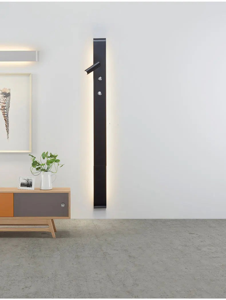 Modern Wall Lamp With Switch For Room Bedroom Bedside Hotel Lighting Sconce Indoor black white Rotatable wall light decoration
