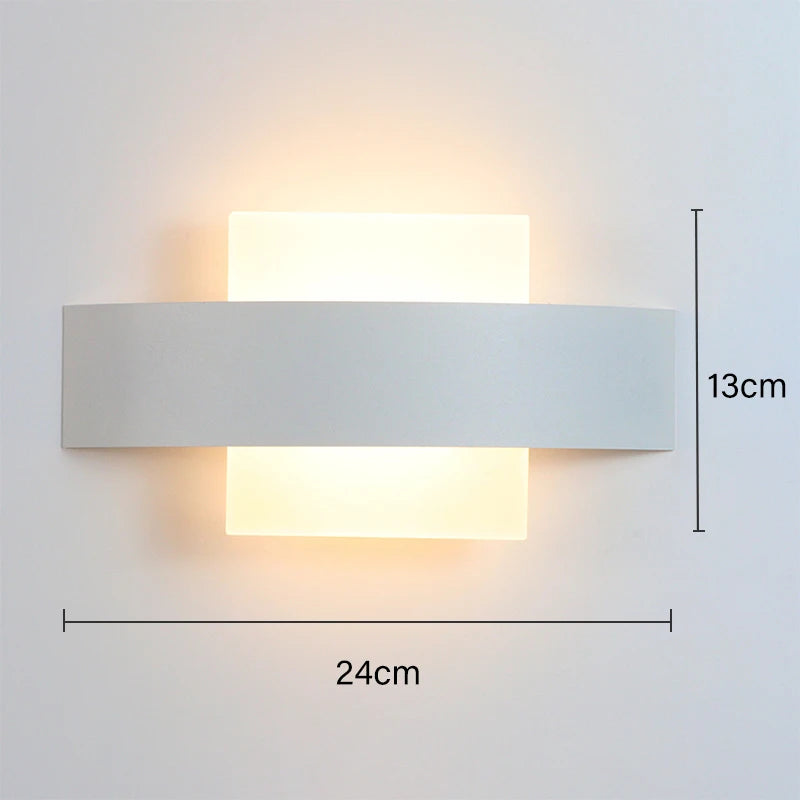 Nordic Modern Simplicity LED Wall Lamp Acrylic Round and Square Indoor Wall Sconces Bedroom Living Room Stairs Lighting Fixture