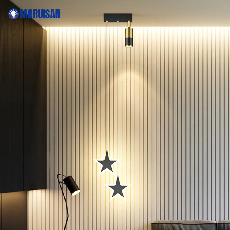 Modern Acrylic LED Chandelier Indoor Lighting For Bedroom Hallway Kitchen Living Room Bar With Spot Lamps Adjust Pendant Lights