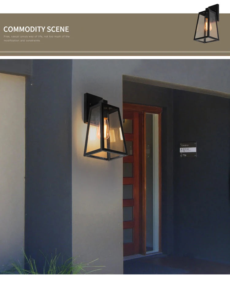 Retro Loft Outdoor Lamp Industrial Vintage Garden Light Restaurant Stair Aisle Bedroom Porch Cafe Lamp Bedside Wall Sconce
