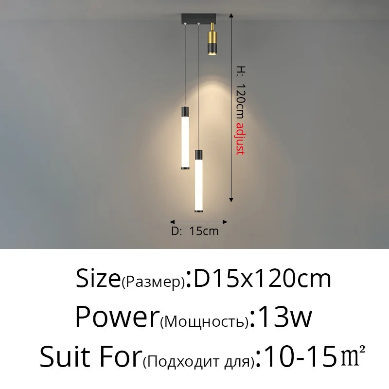 Modern Acrylic LED Chandelier Indoor Lighting For Bedroom Hallway Kitchen Living Room Bar With Spot Lamps Adjust Pendant Lights